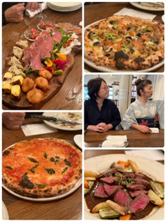 レコ―ディン後にピザコース.JPG